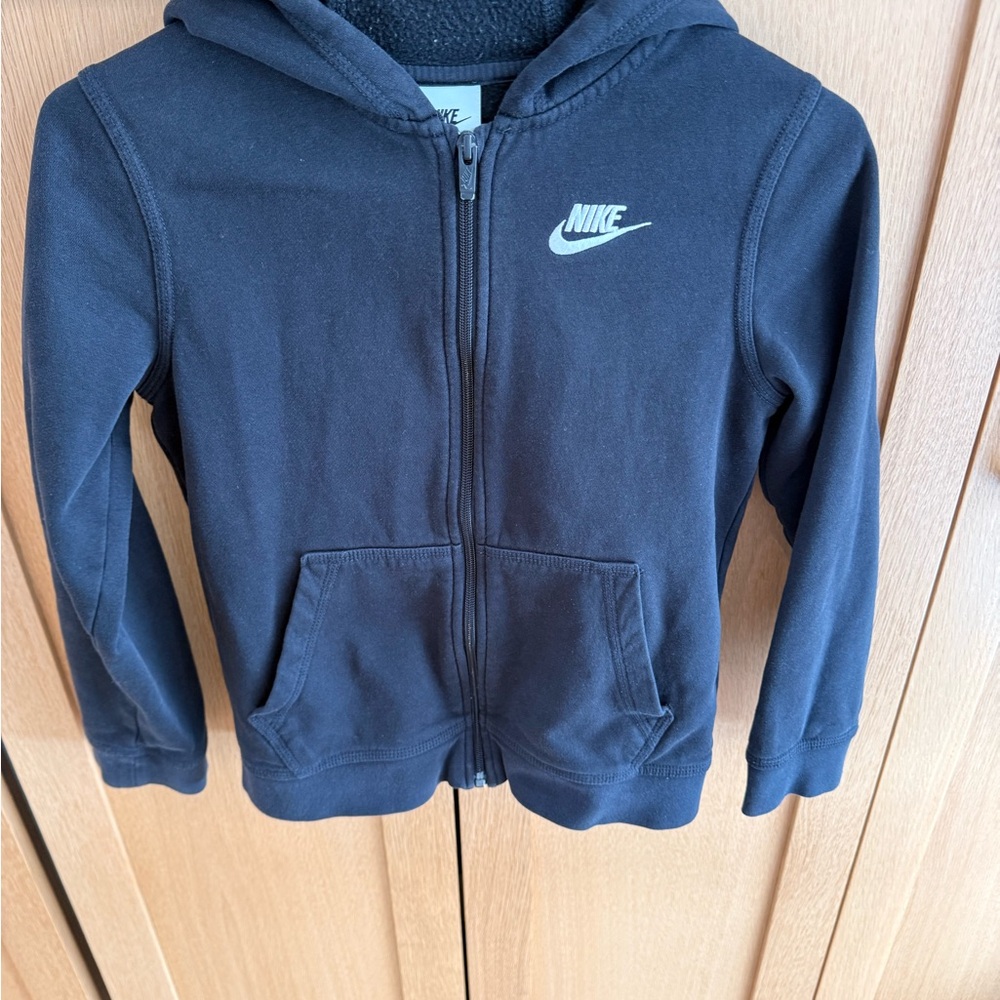 Classic Nike Full Zip Kids Black Hoodie